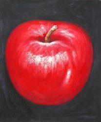 Obraz - Červené jablko I. | 40 cm x 50 cm , 50 cm x 60 cm , 60 cm x  70 cm , 75 cm x 90 cm , 80 cm x 100 cm , 100 cm x 120 cm 