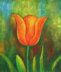 Obraz - Červený tulipán | 50 cm x 40 cm , 60 cm x 50 cm , 70 cm x 60 cm , 90 cm x 75 cm , 100 cm x 80 cm , 120 cm x 100 cm 