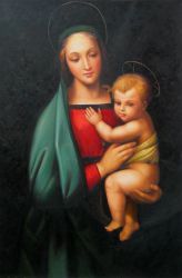 Obraz - Marie a Jezulátko | 90 cm x 60 cm 