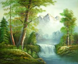 Obraz - Podhorský vodopád | 50 cm , 60 cm x 70 cm , 75 cm x 90 cm , 80 cm x 100 cm , 100 cm x 120 cm 