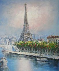 Obraz - Romantická Paříž | 50 cm x 40 cm , 60 cm x 50 cm , 70 cm x 60 cm , 90 cm x 75 cm , 100 cm x 80 cm , 120 cm x 100 cm 