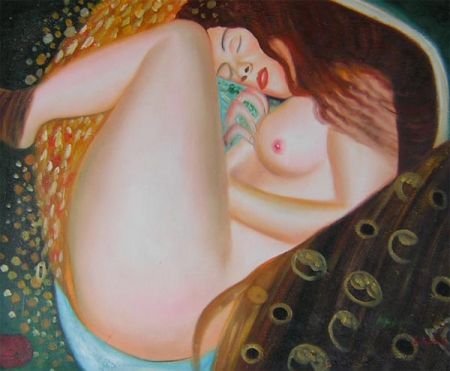 Obraz - Schoulená nahá žena