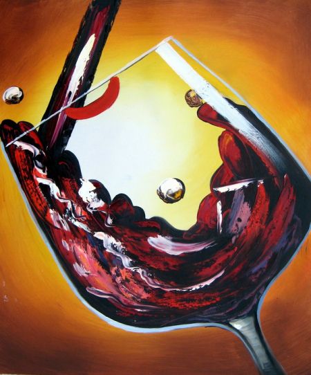 Obraz - Nalévání červeného vína