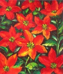 Obraz - Luční červené květy