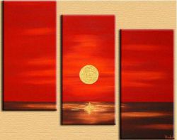 Obrazový set - Červený západ slunce