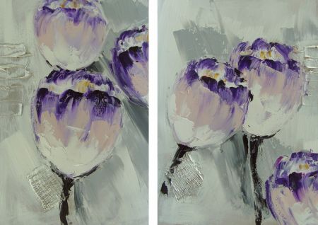 Obrazový set - Fialové tulipány
