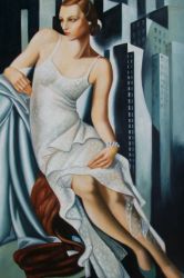 Obraz - Žena v bílých šatech