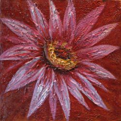 Obraz - Červený květ VI. | 100 cm x 100 cm 