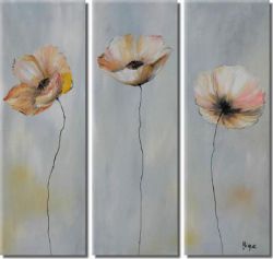 Obrazový set - Květy IV. | 3 x 120 cm x 40 cm , 3 x 150 cm x 50 cm 