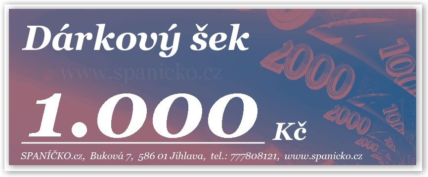 Dárkový šek - 1.000Kč SPANÍČKO®