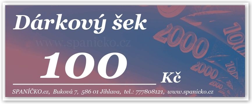 Dárkový šek - 100Kč SPANÍČKO®