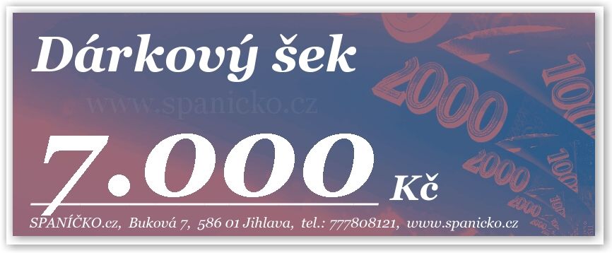 Dárkový šek - 7.000Kč SPANÍČKO®