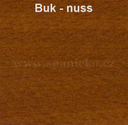 Buk nuss  - KLASIK sklopné masivní jednolůžko s vyklápěním z boku