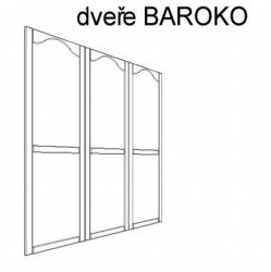 dveře BAROKO  - KLASIK sklopné masivní jednolůžko s vyklápěním z čela