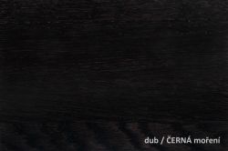 dub / ČERNÁ moření  - Levitující postel FLABO dvoulůžko s dřevěným čelem s nočními stolky 