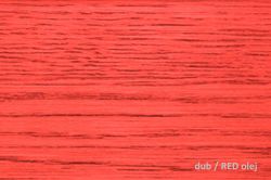 dub / RED olej  - Levitující postel FLABO dvoulůžko s dřevěným čelem s nočními stolky 