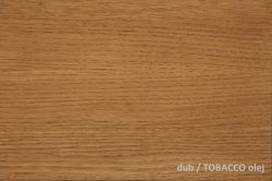 dub / TOBACCO olej  - Levitující postel FLABO dvoulůžko s dřevěným čelem s nočními stolky 
