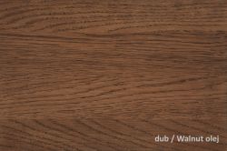 dub / WALNUT olej  - Levitující postel FLABO dvoulůžko s dřevěným čelem s nočními stolky 