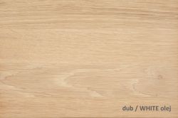 dub / WHITE olej  - rozkládací postel DIANA