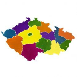  Mapa ČR nástěnka samolepící