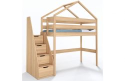 patrová postel Junior domeček | Dub, Jasan, Buk