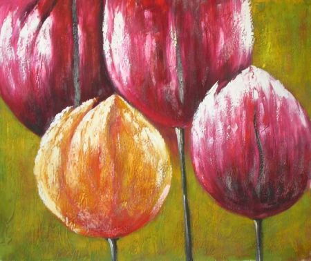 Obraz - Čtyři tulipány