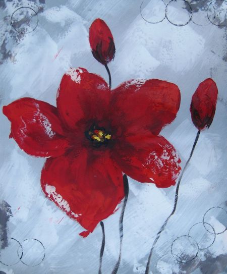 Obrazy - Rudá květina