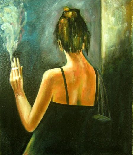 Obraz - Kouřící žena