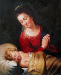 Obraz - Matka a dítě | 60 cm 